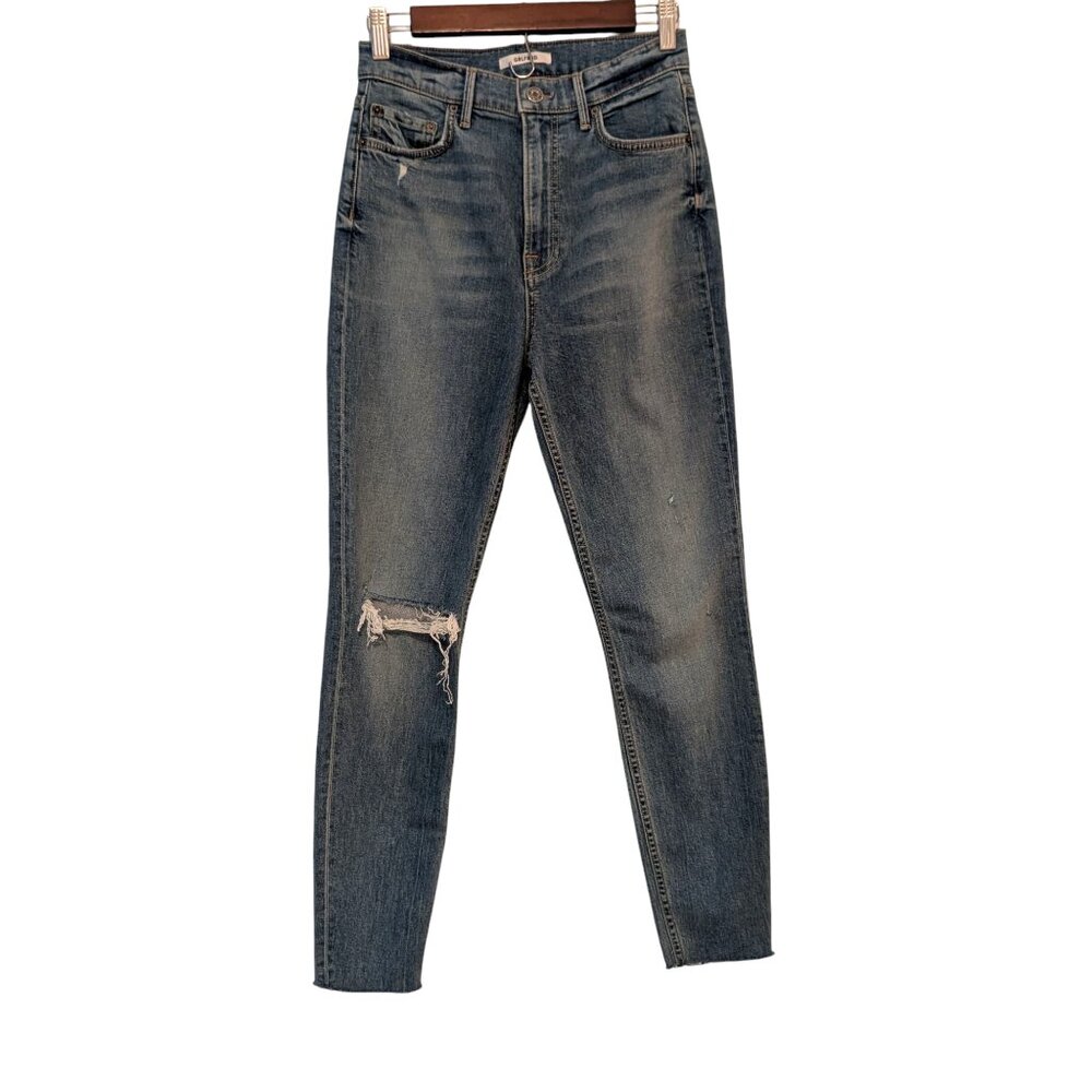 Grlfrnd Womens NWT Size 27 Kendall High Rise Distressed Medium Wash Denim Jeans
